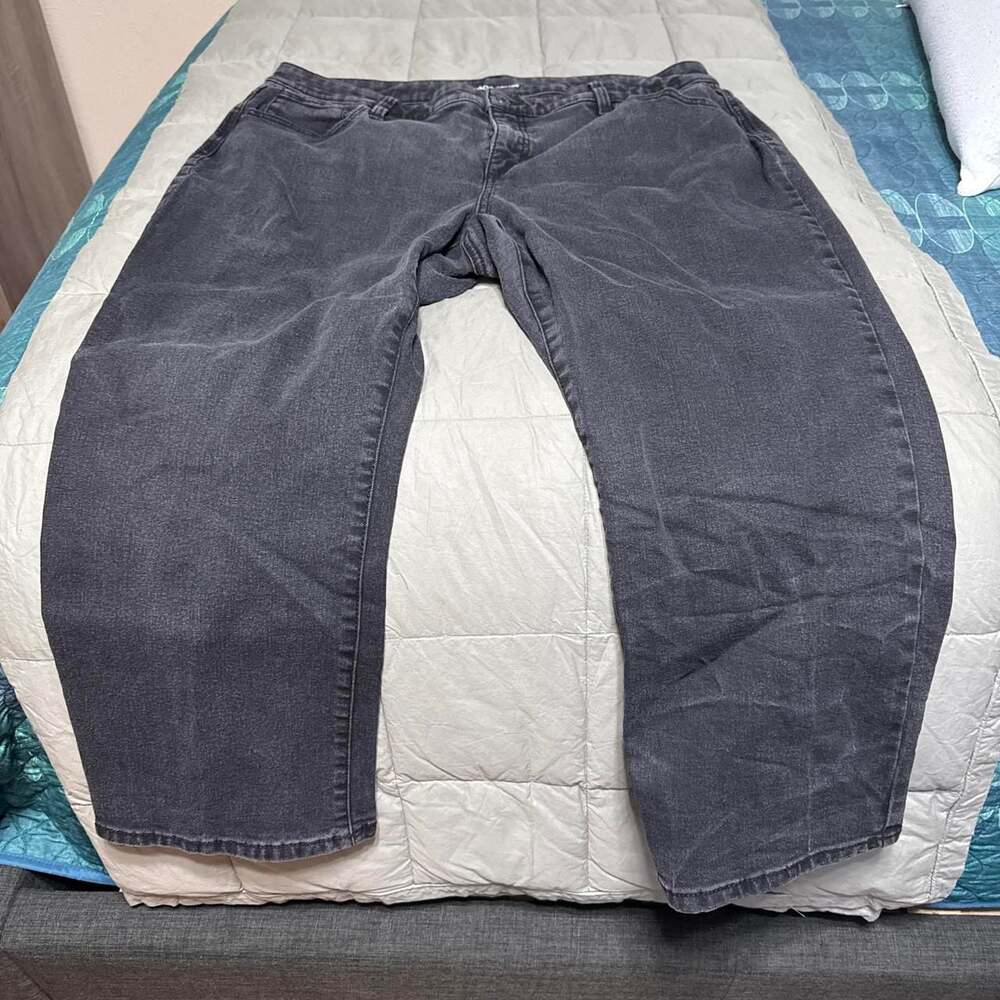 Style and Co. Curvy Capri Jeans, Faded Black, Women's Size 18W, Casual Denim